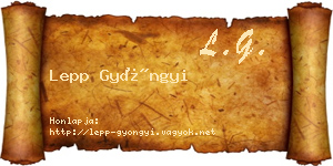 Lepp Gyöngyi névjegykártya