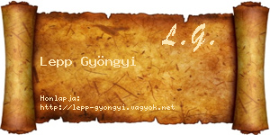 Lepp Gyöngyi névjegykártya