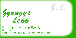 gyongyi lepp business card